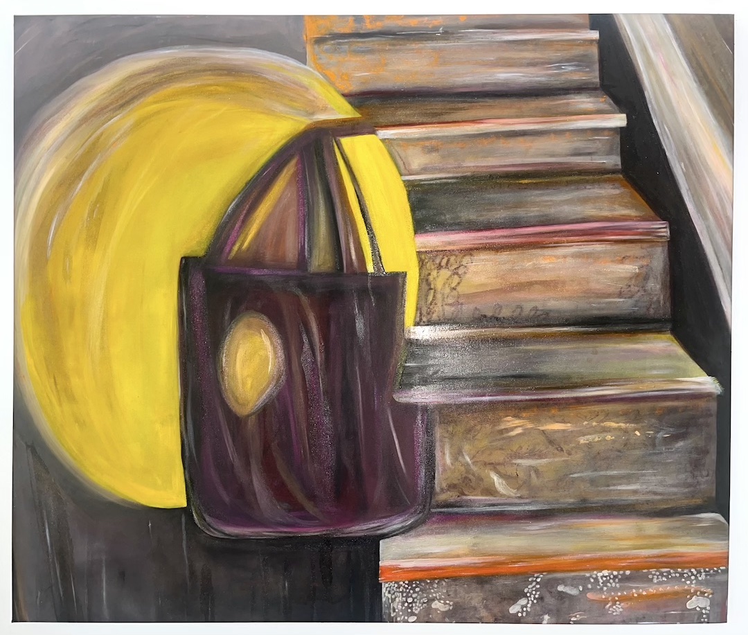 bags, eggs and stairs, 2023 oil on canvas 92x108 cm - Cover image