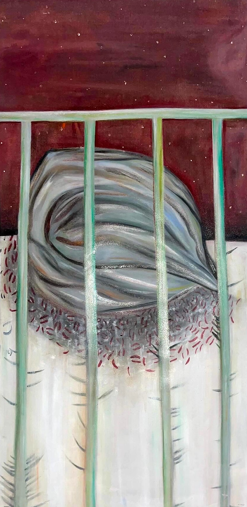 Rolled clothes, 2023 Oil on canvas 46x98 cm - Cover image
